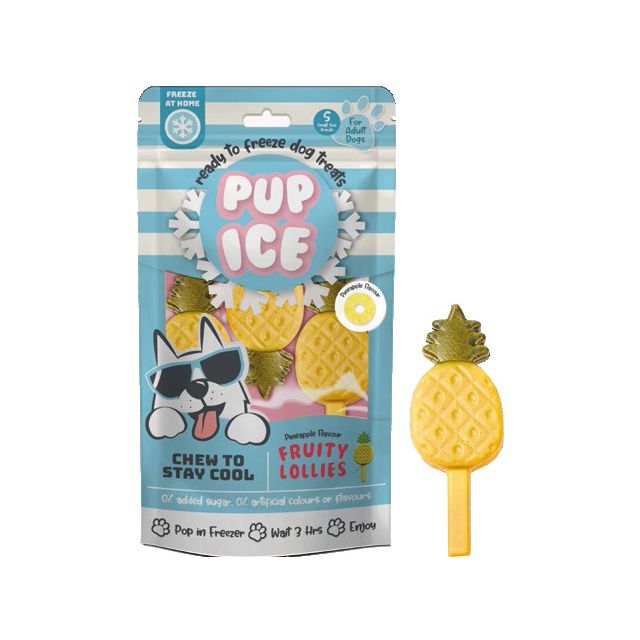 Pup Ice Hondenijsje Fruit Lollie Ananas - 3 stuks