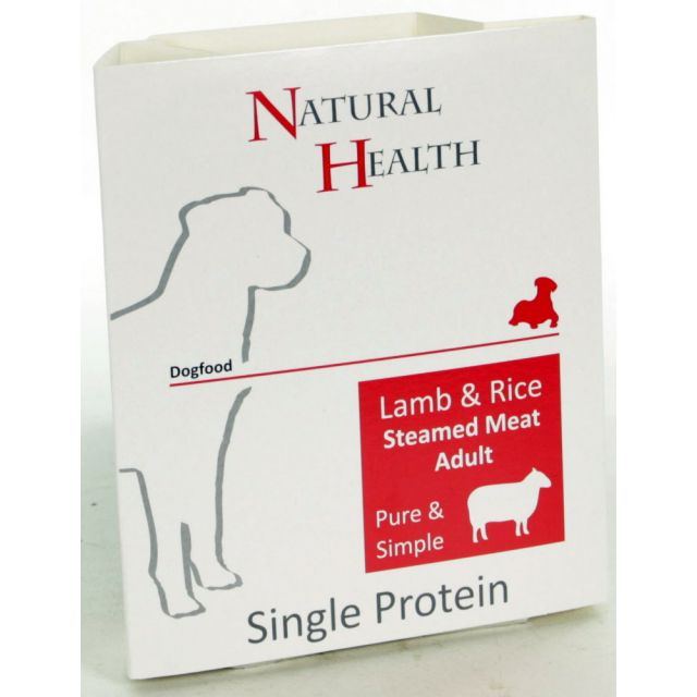Natural Health Dog Steamed Pure & Simple Lamb & Rice  -395 gram
