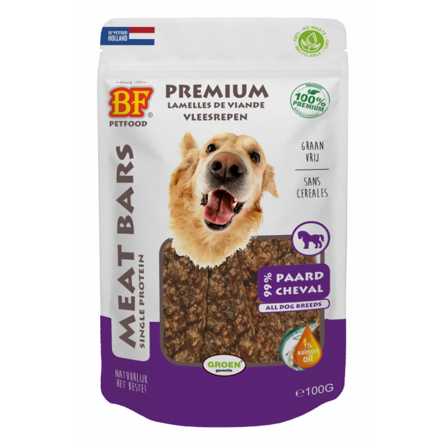 Bioofood Meat Bars Paard -100 gram  (100% Mono proteine)