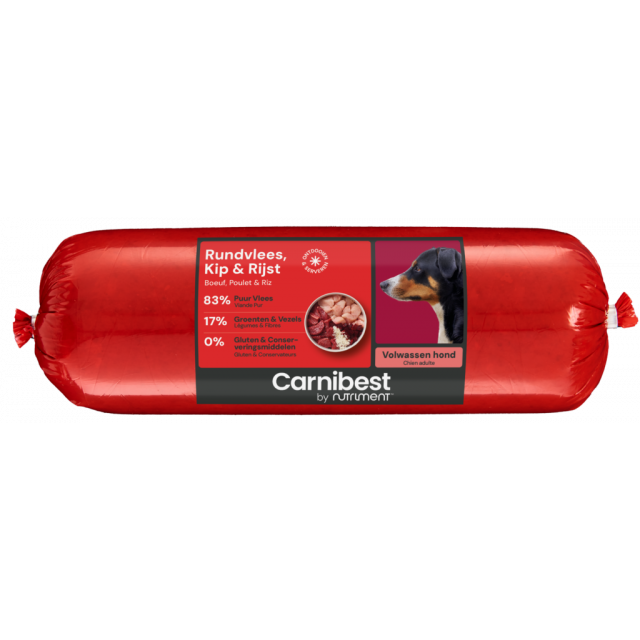 Carnibest Dog Rundvlees, Kip & rijst -500 gram