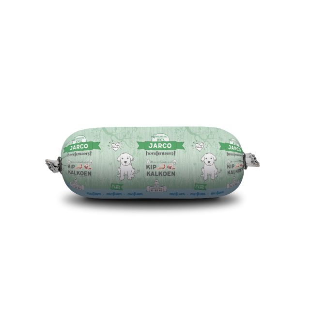Jarco Dog Houdbare Worst Medium  Kip/ kalkoen -450 gram