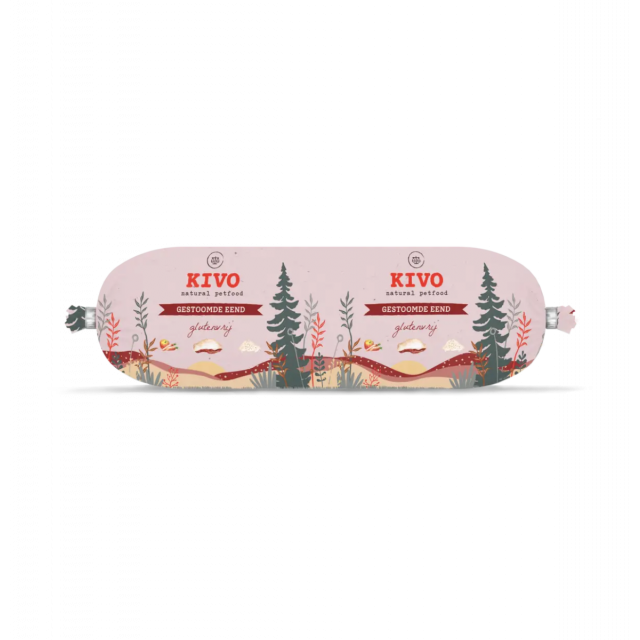 Kivo Gestoomd Worst Eend  -600 gram